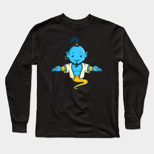 Happy Ghost Genie Long Sleeve T-Shirt by michony